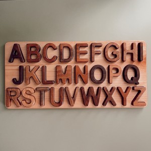 Ahşap İngilizce Büyük Harf Alfabe Seti