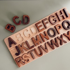 Ahşap İngilizce Büyük Harf Alfabe Seti
