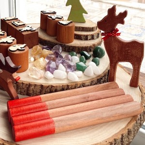 Doğal Ahşap Antik Eskitme Merdane