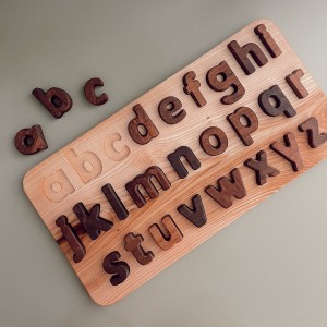 Ahşap İngilizce Küçük Harfler Alfabe Seti