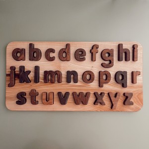 Ahşap İngilizce Küçük Harfler Alfabe Seti