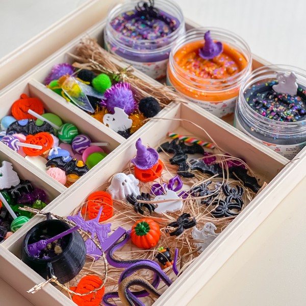 Halloween Play Dough Kit Wood