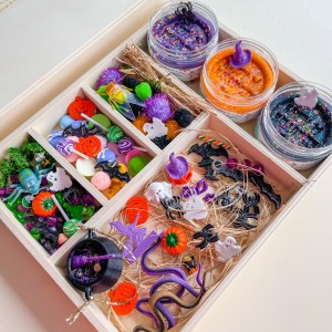 Halloween Play Dough Kit Wood