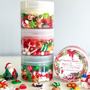 Christmas Gift Jar Oyun Hamuru ile Duyusal Oyun 3’lü Set