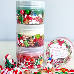 Christmas Gift Jar Oyun Hamuru ile Duyusal Oyun 3’lü Set