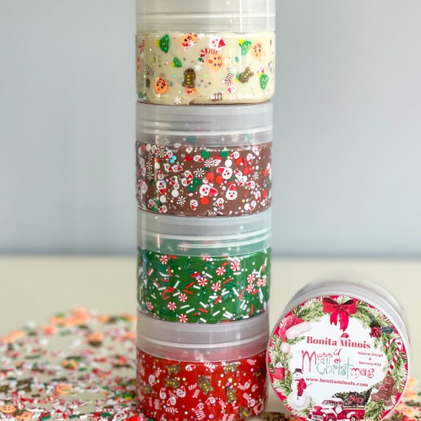 Christmas Gift Jar Oyun Hamuru ile Duyusal Oyun 3’lü Set