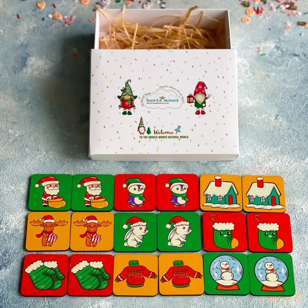 Christmas Ahşap Eşleme Hafıza Oyunu