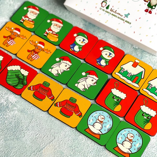 Christmas Ahşap Eşleme Hafıza Oyunu