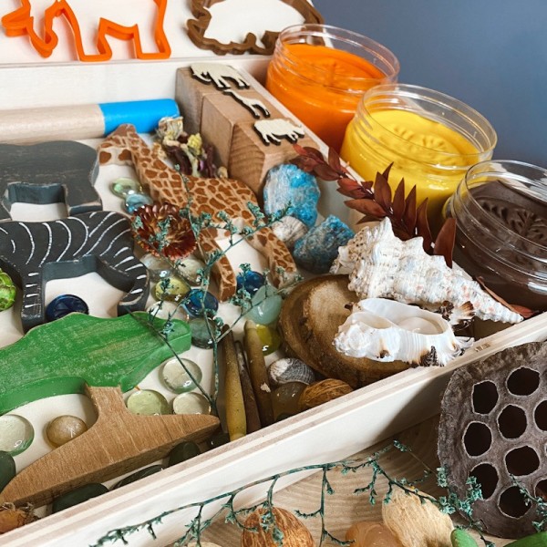 African Play Dough Kit Oyun Hamuru İle Duyusal Oyun Kiti