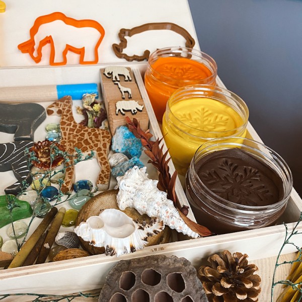 African Play Dough Kit Oyun Hamuru İle Duyusal Oyun Kiti