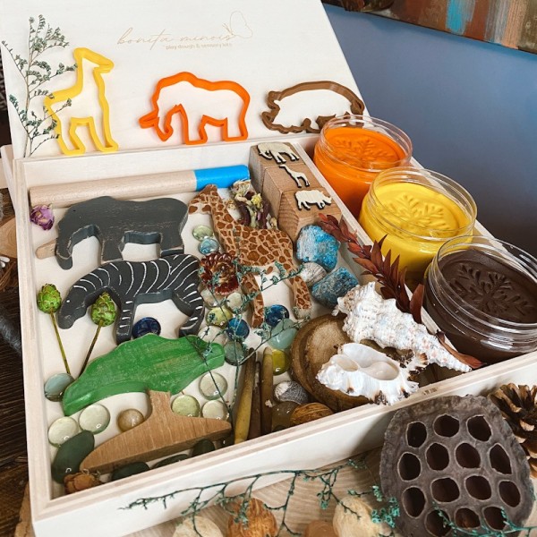 African Play Dough Kit Oyun Hamuru İle Duyusal Oyun Kiti