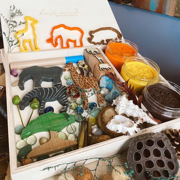 African Play Dough Kit Oyun Hamuru İle Duyusal Oyun Kiti