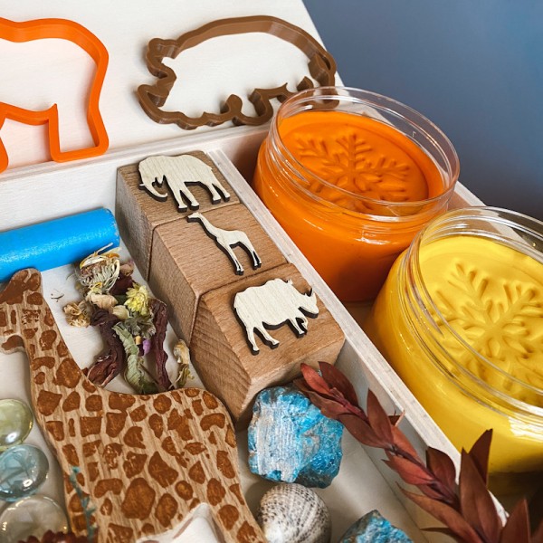 African Play Dough Kit Oyun Hamuru İle Duyusal Oyun Kiti