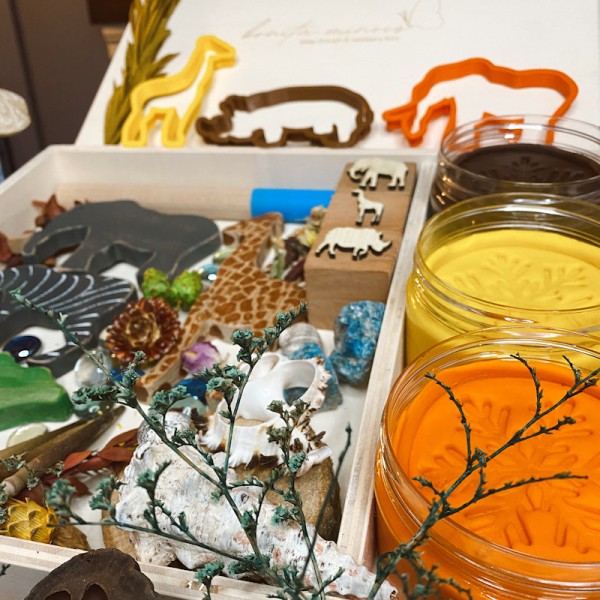 African Play Dough Kit Oyun Hamuru İle Duyusal Oyun Kiti