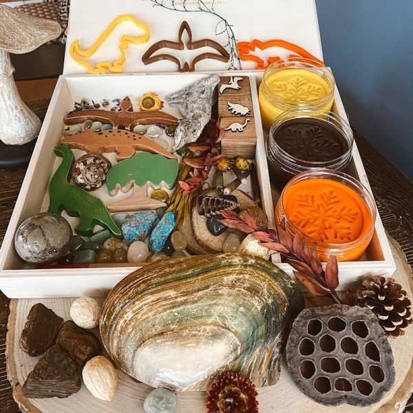 Dino Play Dough Sensory Kit, Oyun Hamuru İle Duyusal Oyun Kiti