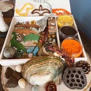 Dino Play Dough Sensory Kit, Oyun Hamuru İle Duyusal Oyun Kiti