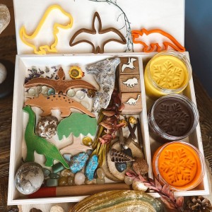 Dino Play Dough Sensory Kit, Oyun Hamuru İle Duyusal Oyun Kiti