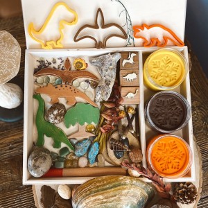 Dino Play Dough Sensory Kit, Oyun Hamuru İle Duyusal Oyun Kiti