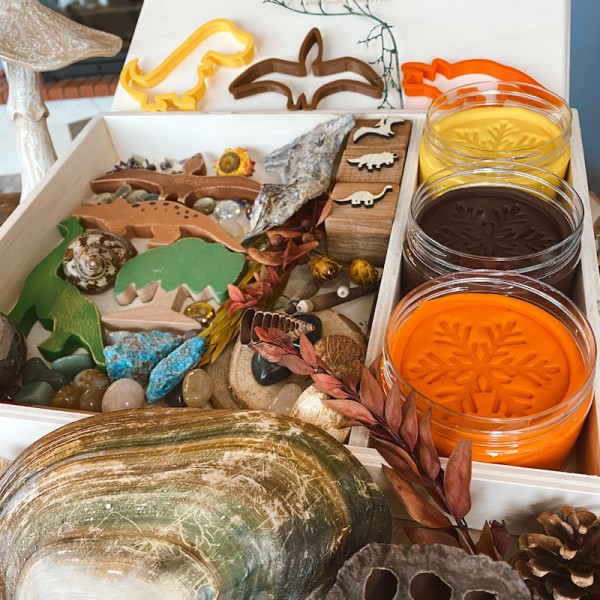 Dino Play Dough Sensory Kit, Oyun Hamuru İle Duyusal Oyun Kiti