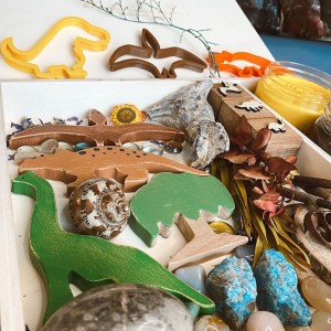 Dino Play Dough Sensory Kit, Oyun Hamuru İle Duyusal Oyun Kiti