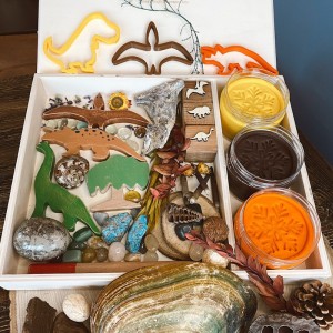 Dino Play Dough Sensory Kit, Oyun Hamuru İle Duyusal Oyun Kiti