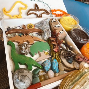 Dino Play Dough Sensory Kit, Oyun Hamuru İle Duyusal Oyun Kiti