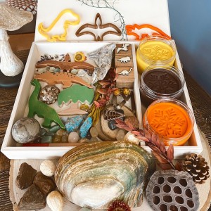 Dino Play Dough Sensory Kit, Oyun Hamuru İle Duyusal Oyun Kiti