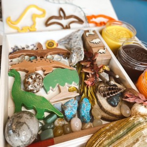 Dino Play Dough Sensory Kit, Oyun Hamuru İle Duyusal Oyun Kiti