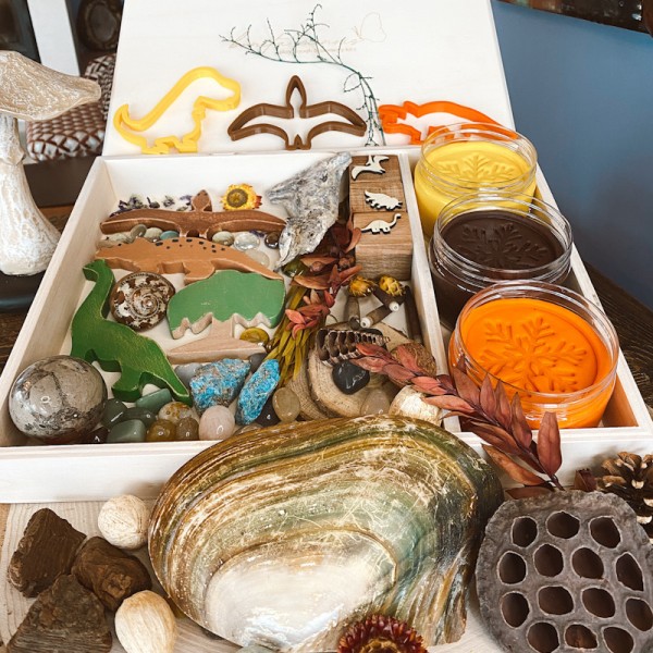 Dino Play Dough Sensory Kit, Oyun Hamuru İle Duyusal Oyun Kiti