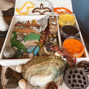 Dino Play Dough Sensory Kit, Oyun Hamuru İle Duyusal Oyun Kiti