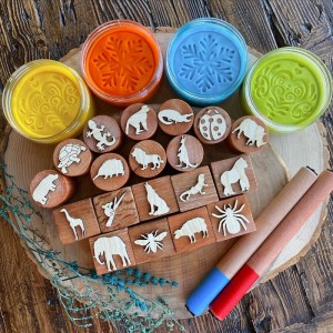 Animal World Play Dough Stamp Set