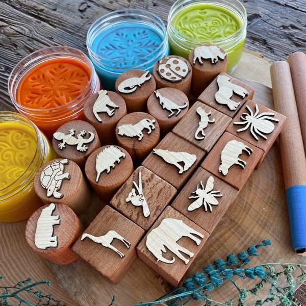 Animal World Play Dough Stamp Set
