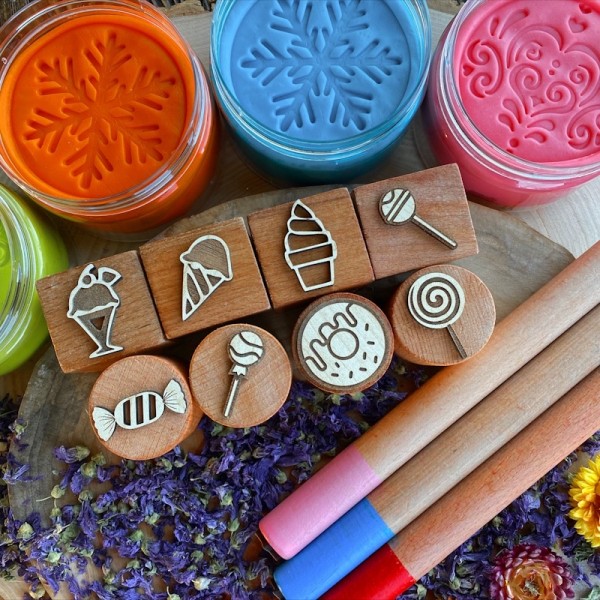 Candy Bubble Play Dough Stamp Set