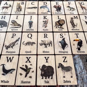 Ahşap İngilizce Alfabe Kartları