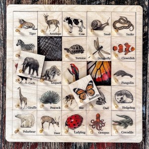 Ahşap Hayvan Desenleri Eşleştirme Puzzle