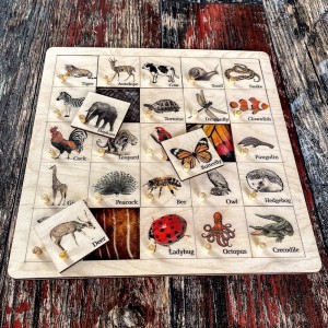 Ahşap Hayvan Desenleri Eşleştirme Puzzle